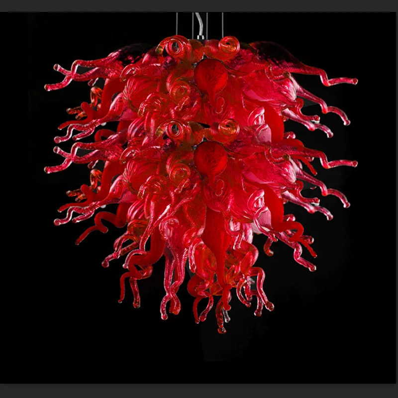 Красная индийская ярмарка Dawili современная люстра из муранского стекла|chandelier