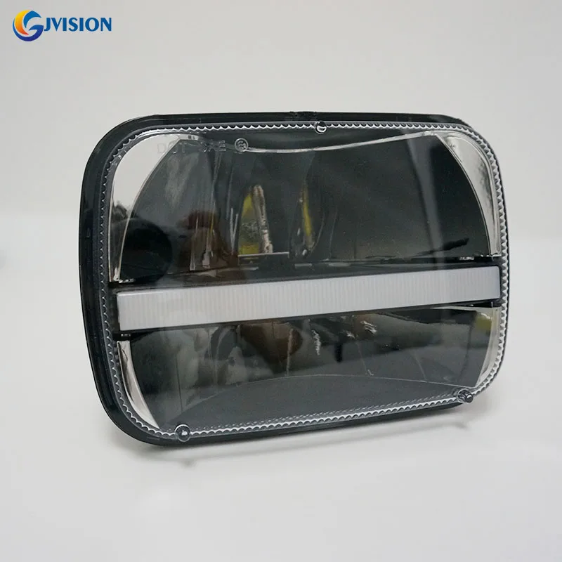 5x7 ''прямоугольный светодиодный фонарь 6x7 дюймов квадратный DRL для Jeep Wrangler YJ