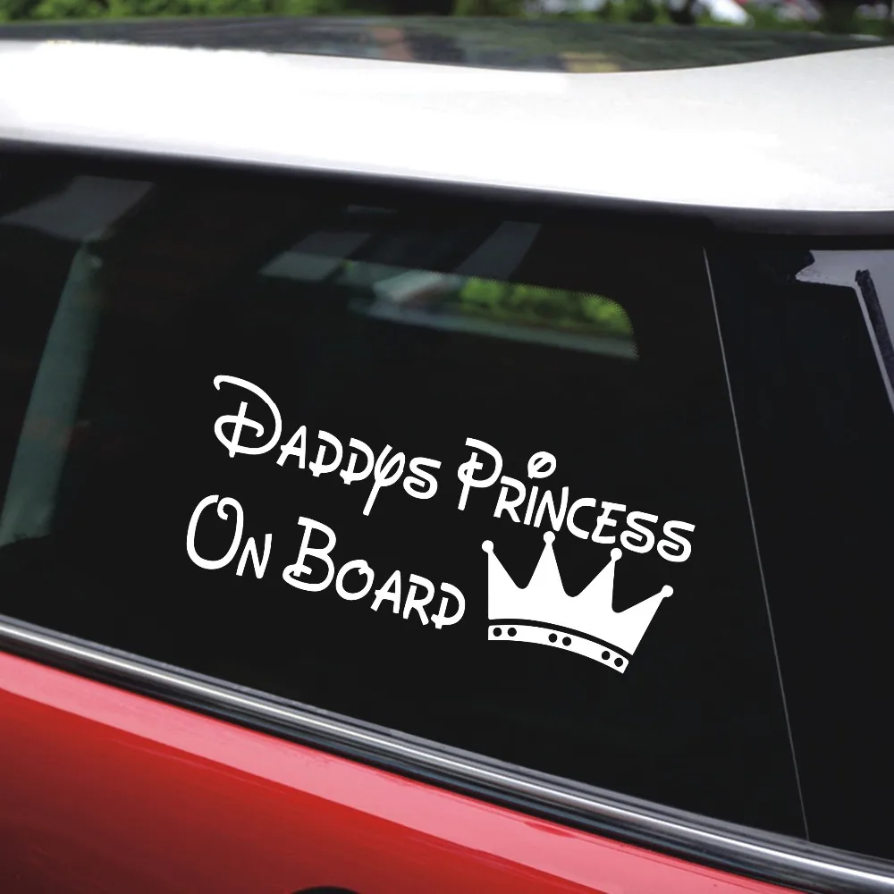 Non personnalisé enfant/bébé à bord voiture signe ~ daddys princesse sur board ~ brown 