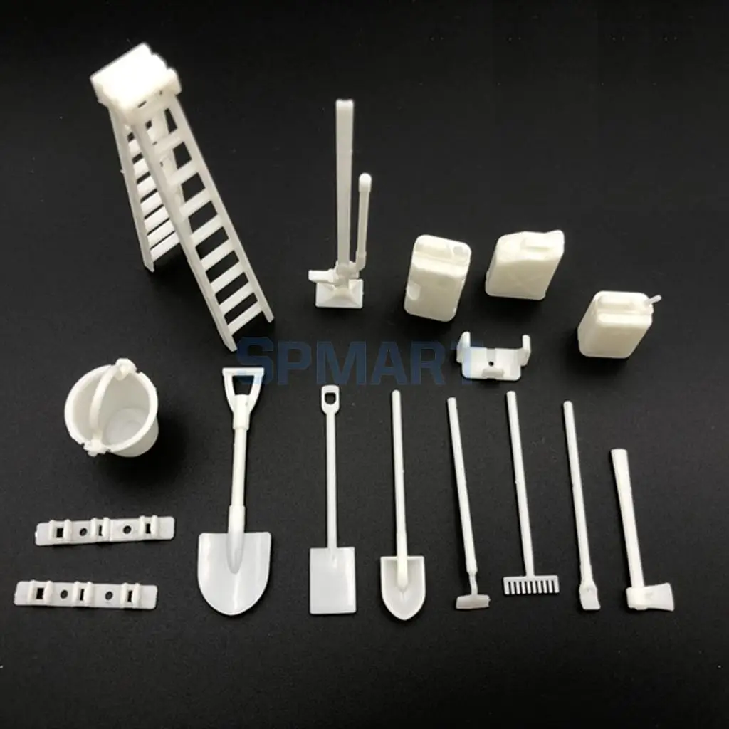 1/16 6WD 4WD 2.4G RC Military Truck Tools Oil Tank Bucket Ladder Shovel Model for WPL Body Decor