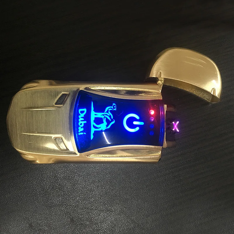 

Touch switch Metal Pulsed Arc Lighters Rechargeable electric USB Windproof flameless cigar Electronic charging Cigarette lighter