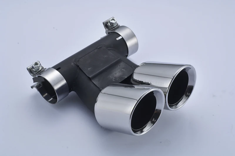 RASTP- черный глушитель выхлопные трубы для автомобиля задний двойной ...