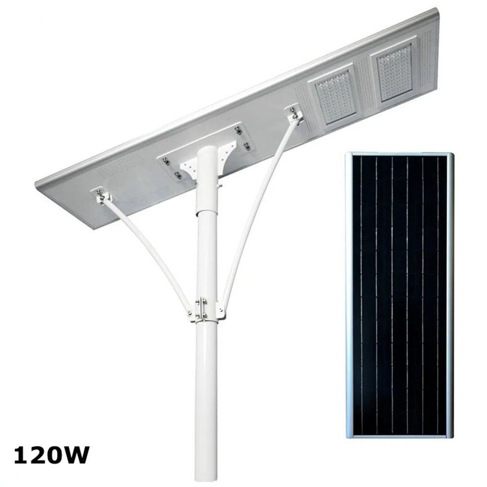 

Rechargeable Auto Lighting Control Time Control 120W All In On Solar Street Lights Outdoor Highway Light