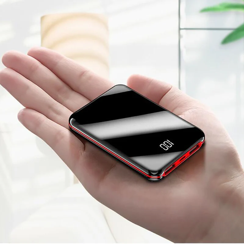 

2019 selling Small Power Bank 5000/10000mAh Full Display External Portable Charger carregador portatil for iphone Xiaomi Samsung