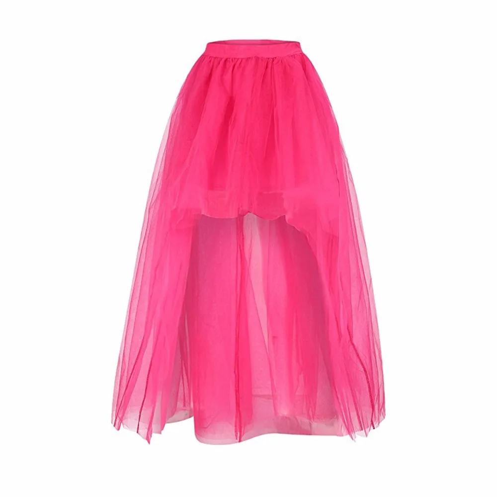 2019 high quality Tulle Skirt Sexy High Low Wedding Bridal Petticoat Black White Red underskirt Wedding Accessories