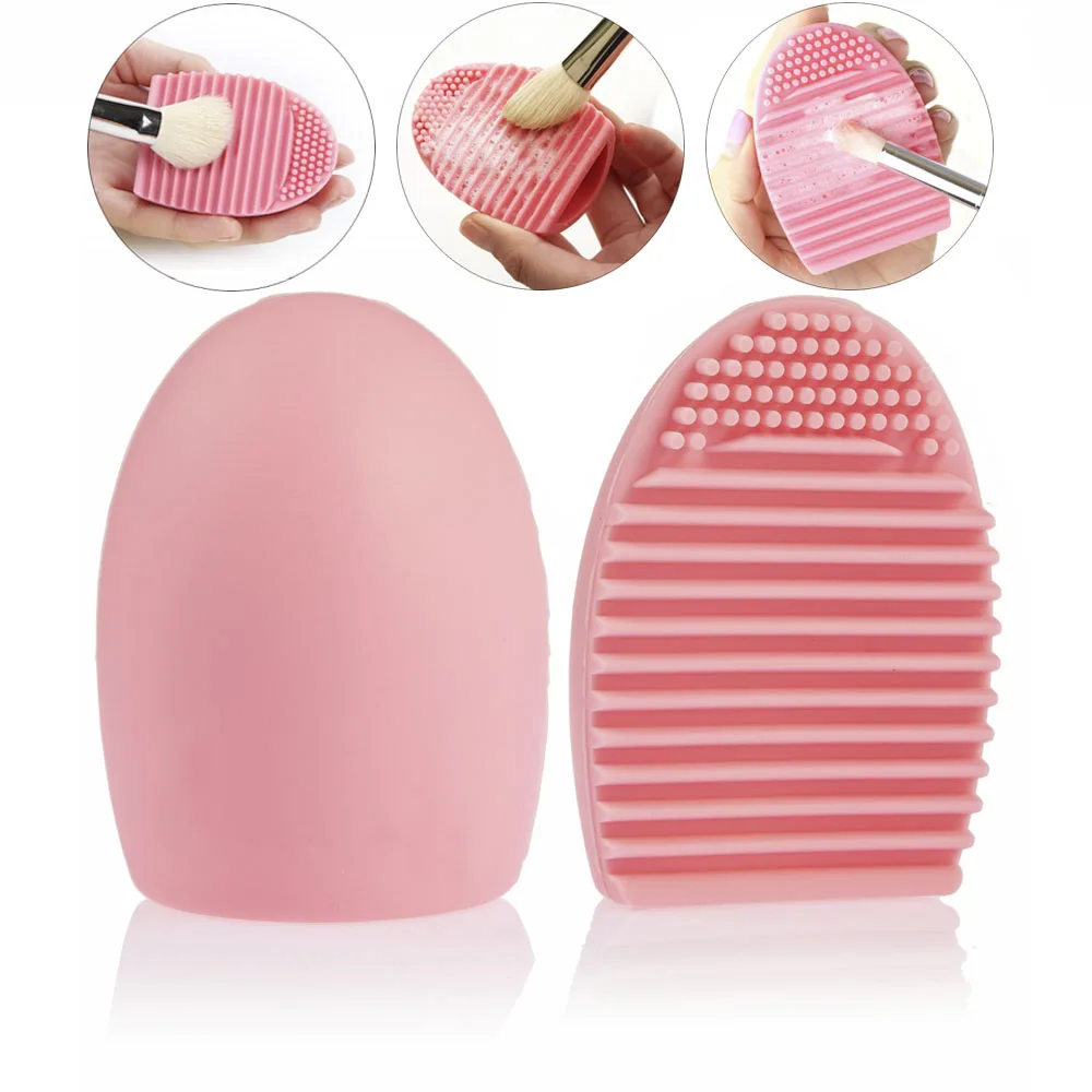 Egg Style Cosmetic Powder Foundation brush Makeup Brush Clean Tool Pink