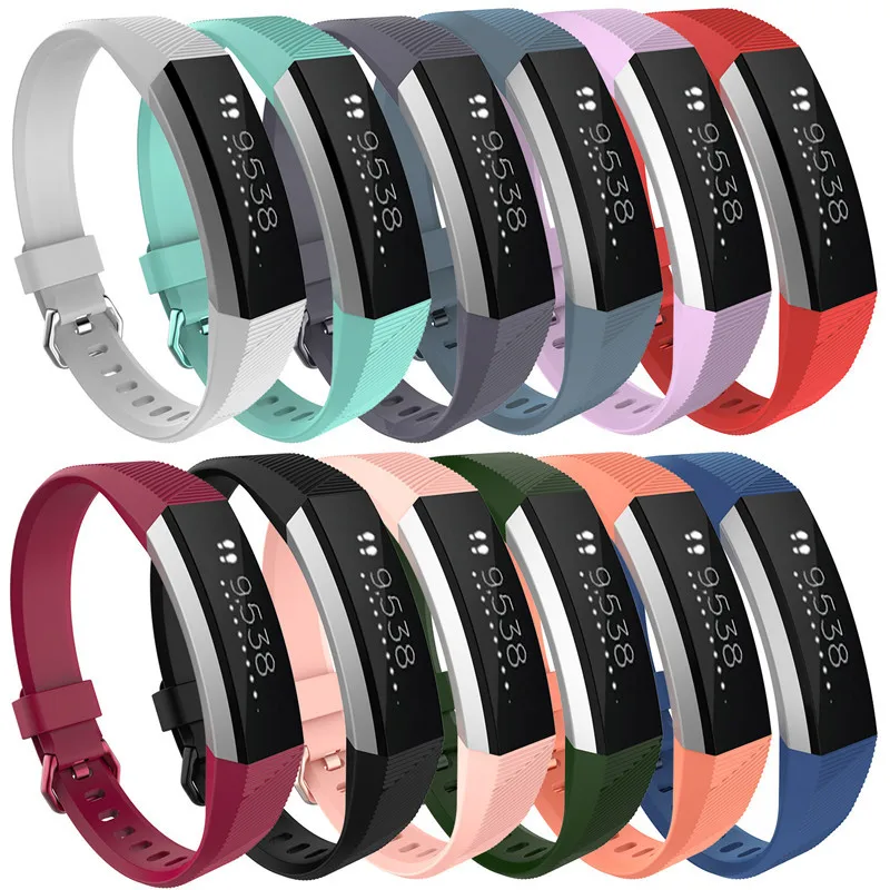 New 12 Colors Silicone Watchband Replacement Wrist Band Silicon Strap Clasp For Fitbit Alta HR font