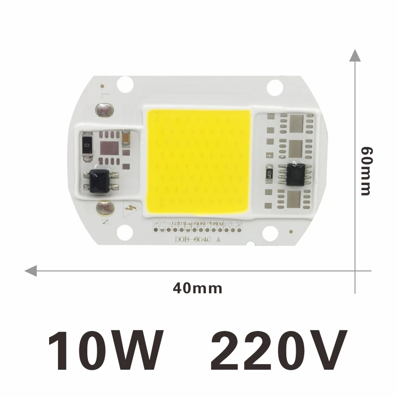 Светодиодная лампада с чипом attuso COB 220V Smart IC, без необходимости драйвера, светодиодная лампа для прожектора 10 Вт 20 Вт 30 Вт 50 Вт Diy освещение - Испускаемый цвет: Short Chip 10W