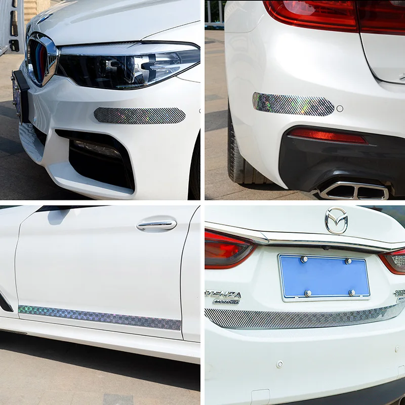 Car Stickers Laser 5D Carbon Fiber Rubber Styling Door Sill Protector Goods For KIA Audi Mazda Ford Hyundai etc Accessories (2)