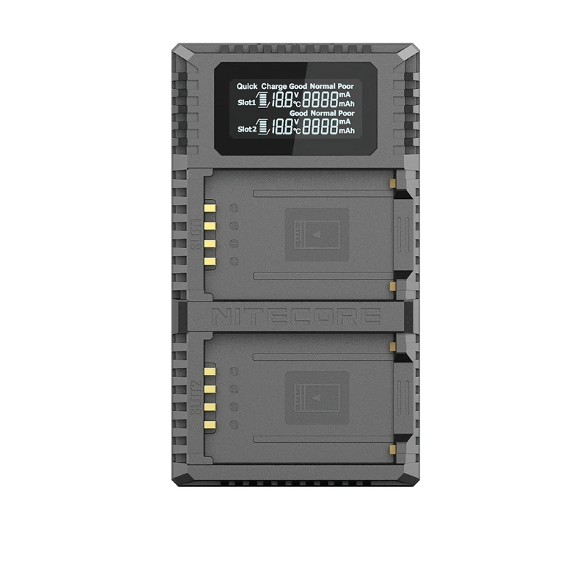 Зарядное устройство nitecore FX2 PRO с двумя слотами USB QC для Fujifilm GFX50S/50R|Зарядные