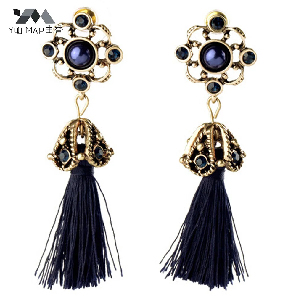 

Bohemia Long Tassels Earrings For Women Fashion Statement Dangle Earring Ethnic Jewelry Brincos Pendientes