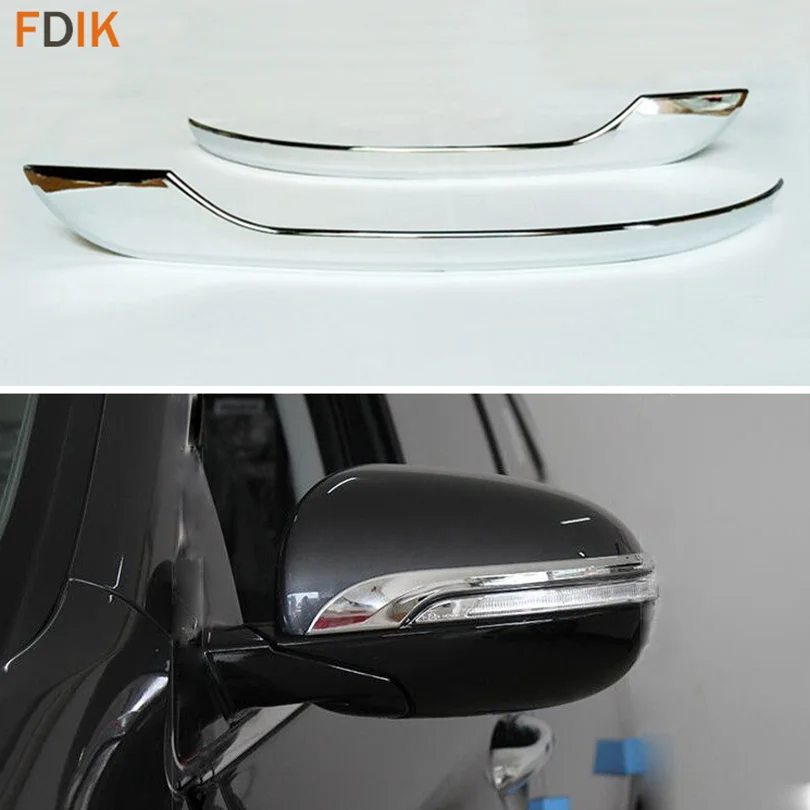 2pcs Mirror Chrome Rear View Mirror Side Molding Trim Cover For Kia Sorento 2015 2016 2017 2018