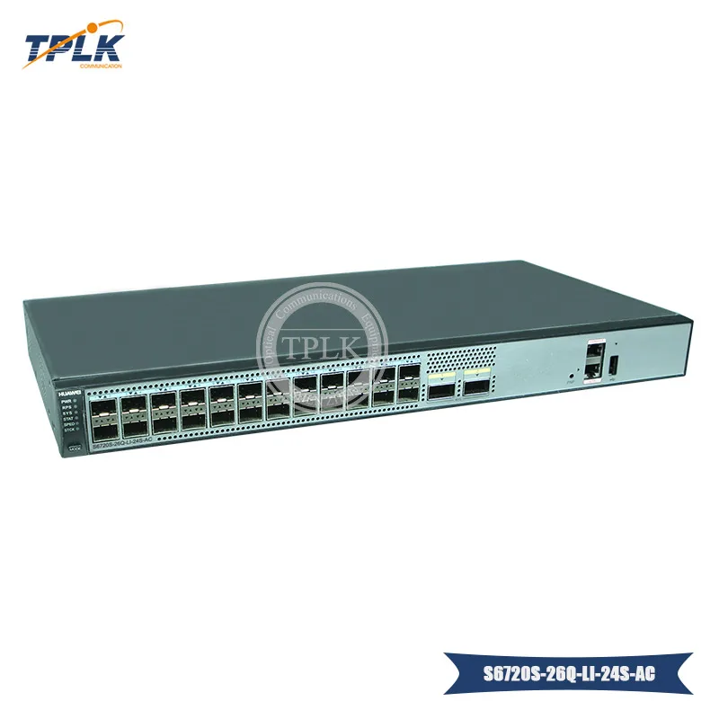 S6720-LI серии S6720S-26Q-LI-24S-AC коммутатор с 24x10GE SFP+ 2x40GE QSFP+ порты 24 порта 10 GE сетевой коммутатор