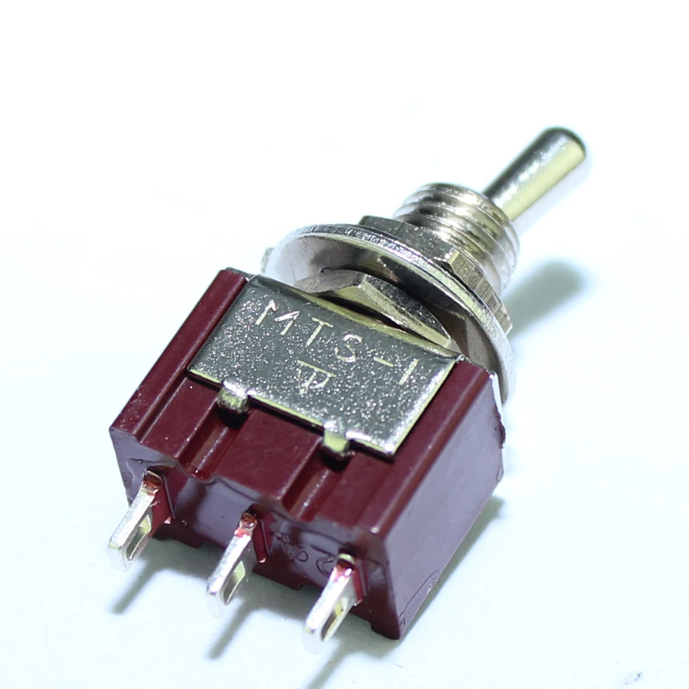 100 шт. MTS-102-C1 однополюсный тумблер 6 мм 3A 250VAC 6A 125VAC 3Pin SPDT 2 положения защелкивая мини на PCB тумблер