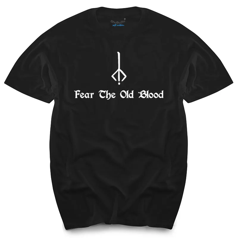 

Bloodborne T-shirt Fear The Old Blood MEN'S Dark Souls 3, Demon's Souls PS4