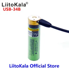 LiitoKala USB-34B 3,7 V 18650 3400mAh литий-ионная аккумуляторная батарея USB с Светодиодный индикатор постоянного тока-зарядка