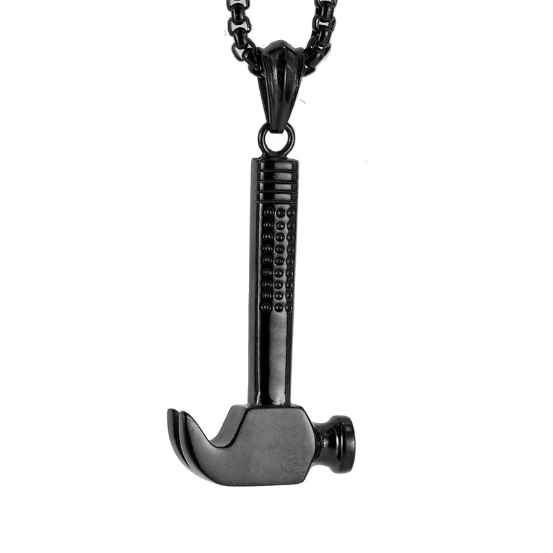 Fashion jewelry necklace pendant, Stainless steel accessories, Titanium steel casting hammer