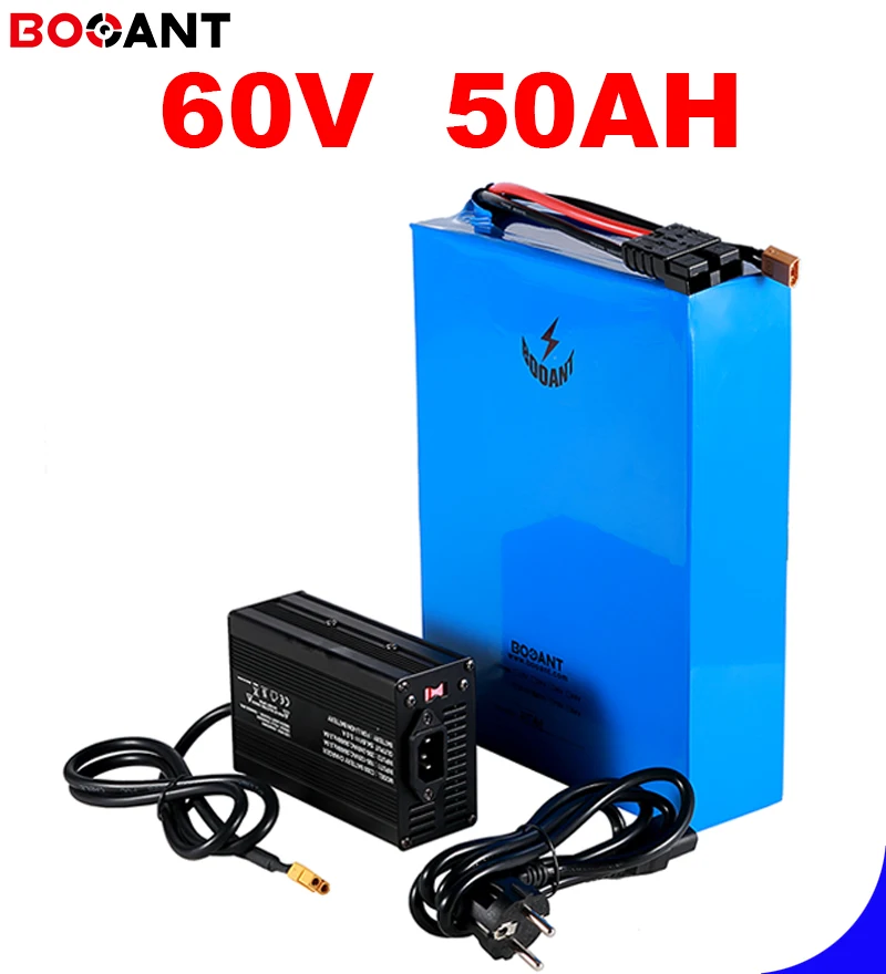 Cheap Big Capacity 50AH 60V E-bike Lithium Battery 60V Electric Bicycle Battery For Bafang BBSHD 3000W Motor +5A Charger Free Shipping 6