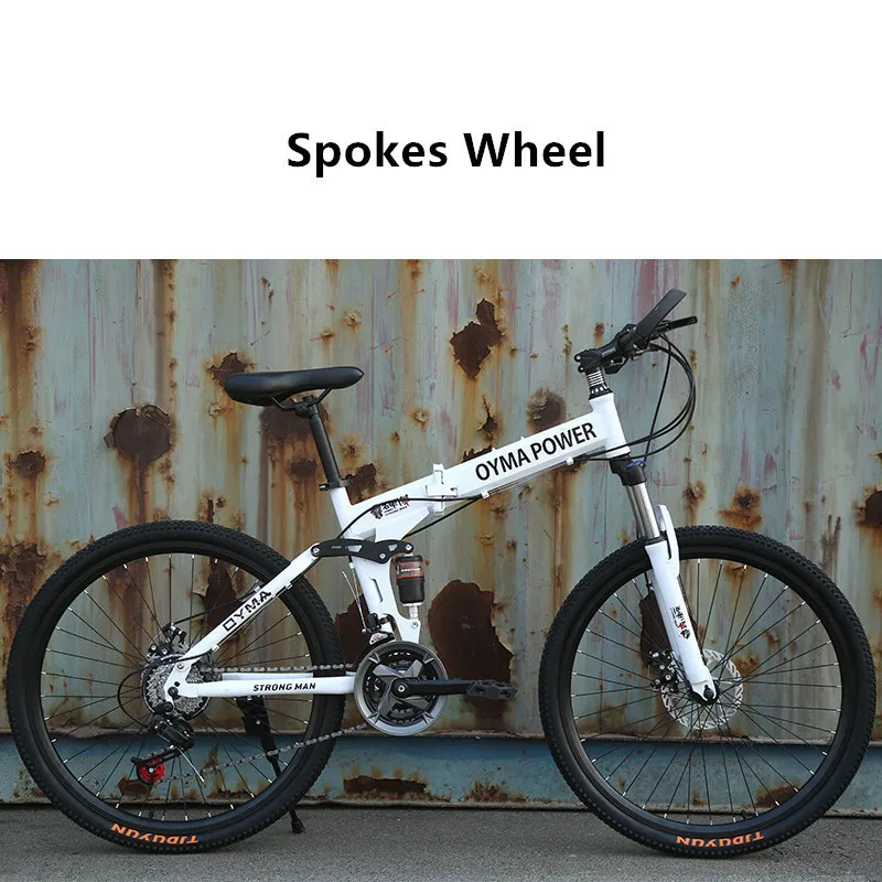 Discount New Brand Mountain Bike Carbon Steel Frame 24/26 Inch Wheel Dual Disc Brake 24/27 Speed Bicycle Outdoor Downhill Mtb Bicicleta 13