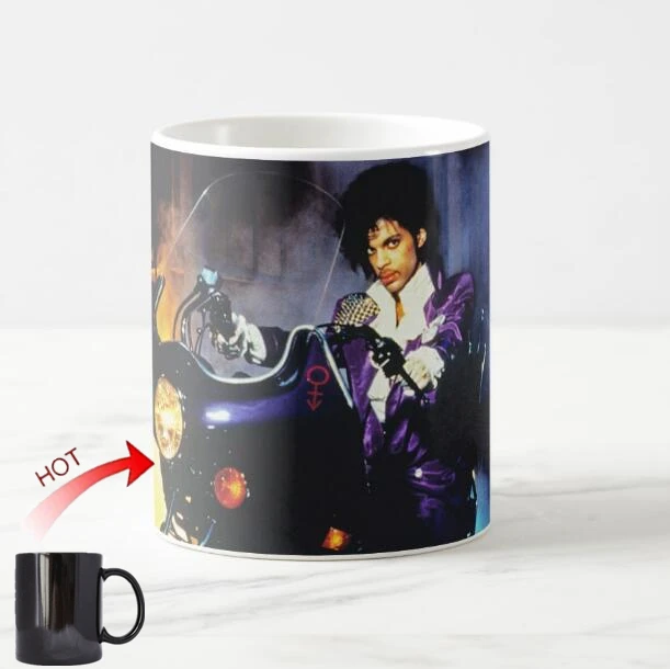 

Hot Novelty Prince Purple Rain Magic Mugs Color Change Creative Coffee Mug Tea Cups Funny Minneapolis Sound Birthday Gifts 11oz