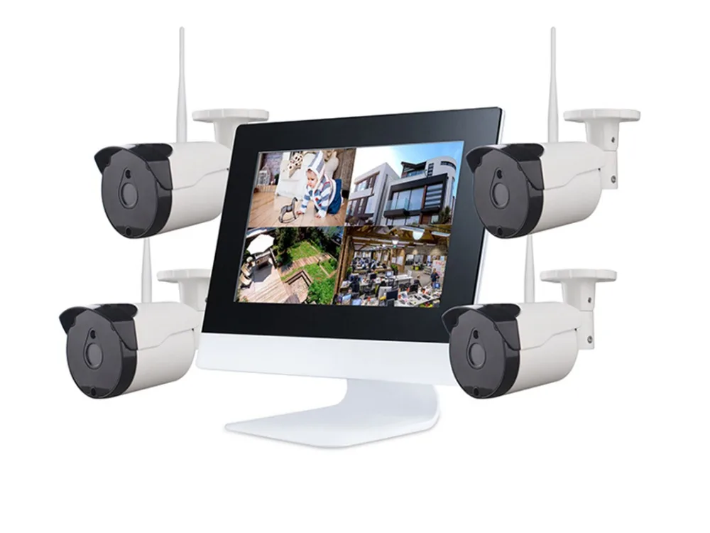 Zb wkm504 2.4 г 4ch Беспроводной наблюдения комплект 4 WI FI IP 720 P ip камер с 1080 DVR для офис