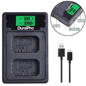 

NP-FW50 FW50 LCD Display Battery Charger with Type C For Sony A6000 NEX-7 NEX-5N NEX-F3 NEX-3D NEX-3DW NEX-3K NEX-5C Alpha 7R II
