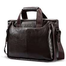 New Luxury Natural Genuine Leather Briefcase Male Famous Brand Real Leather Soft Cowskin Casual Business Men Briefcases Bag