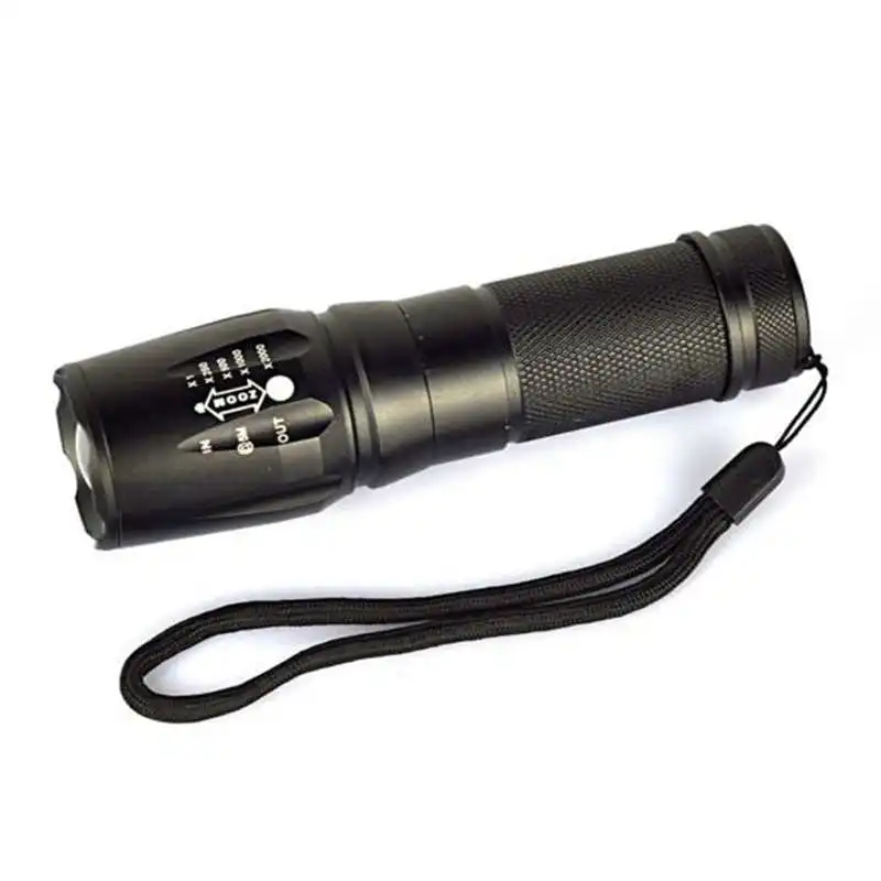 18650 Batería Cargador Estuche Negro PROBE SHINY X800 Zoomable XML T6 LED Tactical Linterna 