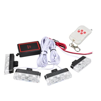 

Wireless Car led flash light kit RF Remote Autos daytime running DRL Warning Led Caution driving lamp Emergency flasher strobes