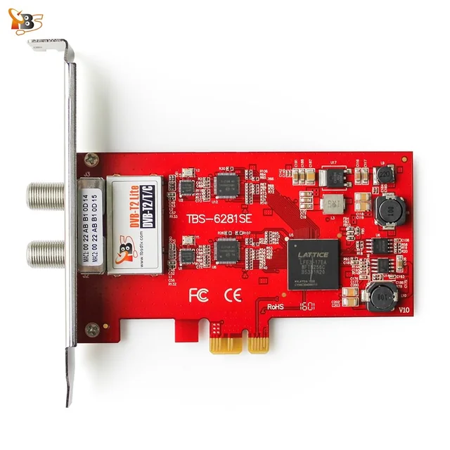 TBS6281SE DVB T2 T C Dual Tuner PCIe Card Enjoy FTA Digital Terrestrial Cable FTA TV And Digital 