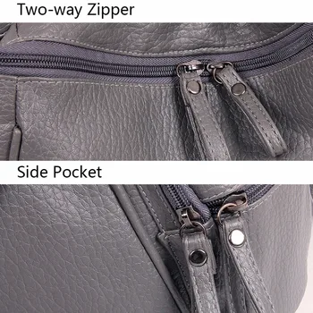 

THINKTHENDO New Travel Backpack Rucksack Shoulder Women Fashion Leather Satchel School Bag Large Capacity