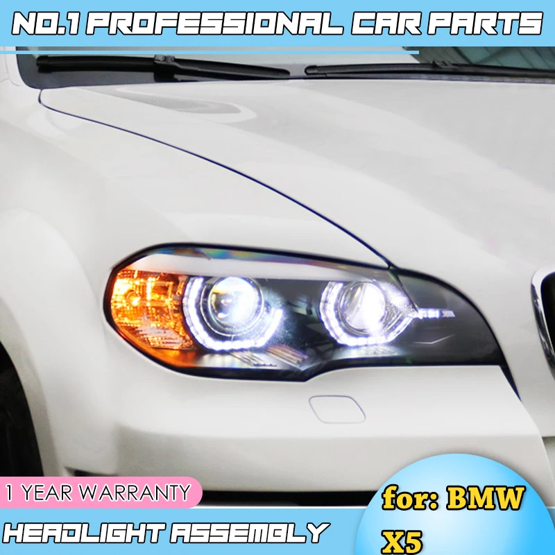  Car accessories Head Lamp for X5 Headlights 2007-2013 E70 Angel Eye Headlight LED DRL Signal Lamp H - 33026682008