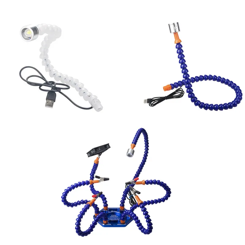 

RJX Helping Hands Third Hand Soldering Arms Flexible Arms With USB Lamp