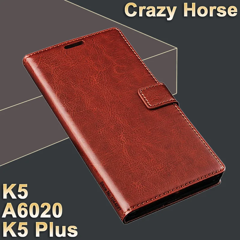 Чехол для Lenovo vibe k 5 кожаный флип-кейс Crazy horse lenovo k5 plus Роскошный чехол из