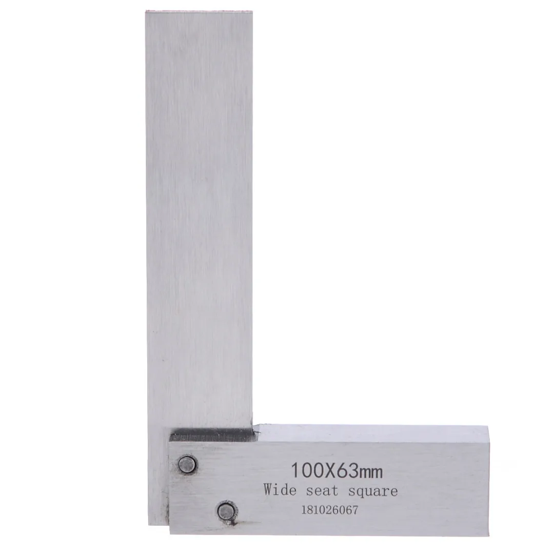 1Pcs Machinist Square Ruler 90 Degree Right Angle Engineer Precision Ground Steel Hardened Right Angle Ruler Durable