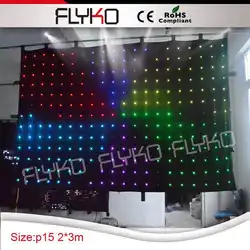 P15 dj booth Профессиональный DJ оборудования привели 2x3 м гибкий светодиодный занавес зрения