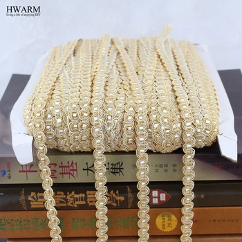 

20yards african lace fabric ribbon wedding decoration trim Two-color polyester wavy lace curtain hat decorative DIY accessories
