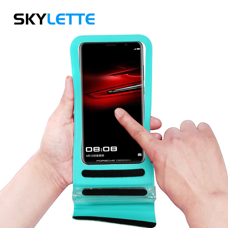 

4"-6" Waterproof Swimming Mobile Phone Bag Transparent Touch Film Non-stick TPU 4-layer sealing For iPhone Samsung Redmi Huawei