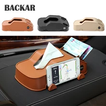 BACKAR универсальный авто ткани кожи Коробки держатель для карт аксессуары для Lada granta Skoda Octavia A7 A5 быстрого Ford focus mk2