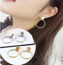 Boucles d'oreilles rondes dorées à la mode, bijoux de personnalité gothique punk, breloque féminine, offre spéciale, EY621, 2018