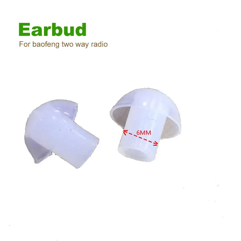 

50PCS Replacement Silicone Earbud Ear Tips For Baofeng Two Way Radio Acoustic Tube Earphone Earpiece Air Tube Headset
