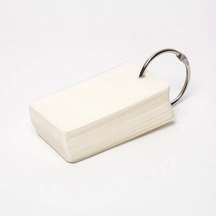 Muji style brief transparent scrub paper words tag card vocabulary memo