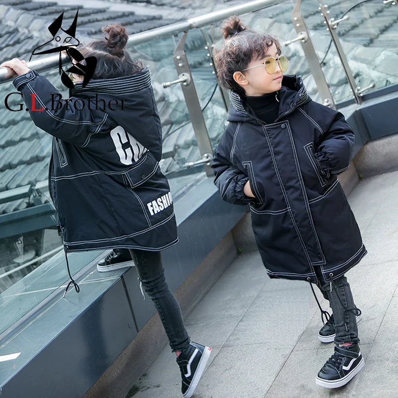 

Russian Winter Kids Baby Clothes Snow Wear Hooded Toddler Boys Outwear Coat Down Cotton Padded Thick Warm Long Child Parkas