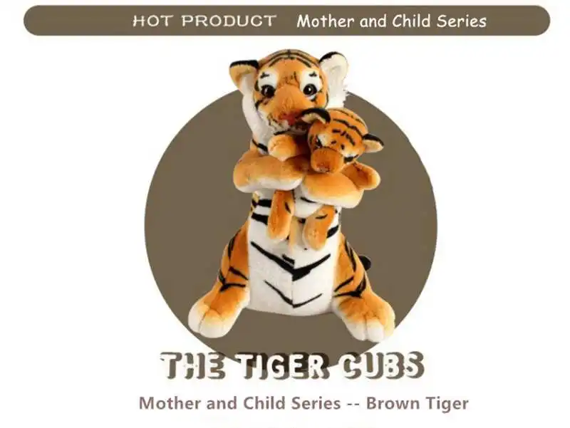 cute simulation mother and child tiger plush toy enlightenment cute  tiger baby doll photo props kids gift deco 48cm 19inch DY50673 (17)