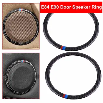 

Styling Car Audio Carbon Fiber Speaker Door Loudspeaker Trim Sticker Cover Ring For BMW E90 3 Sereis E84 X1 Decorative Circle