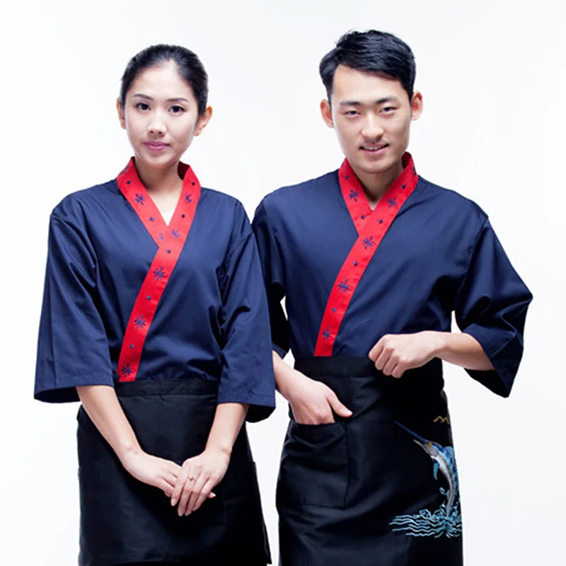 

Chef Uniform for Women Men Restaurant Hotel Chef Coat for Female Male Short Sleeve Cook Tops for Japanese and Korean Restaurant