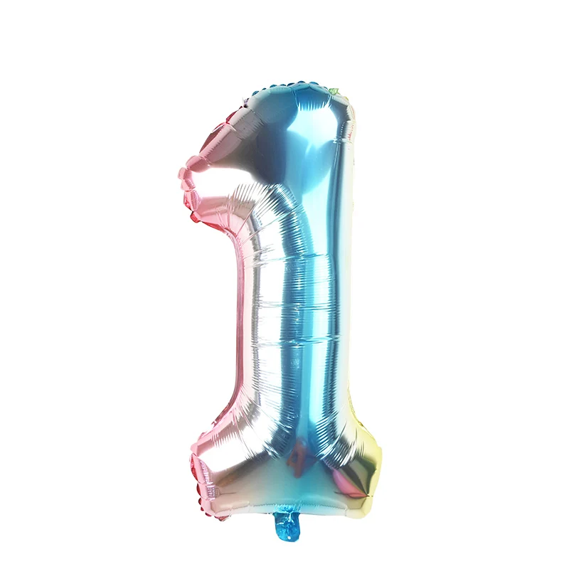 32 дюйма Радуга Количество воздушных шаров радужные Фольга шар для детей День рождения Свадебные украшения Цифровой шар, воздушный Globos - Цвет: B-1