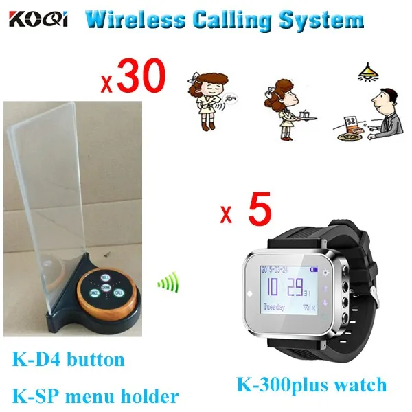 K-300PLUS-BLACK+K-D4+K-SP 5+30  Table calling buzzer 