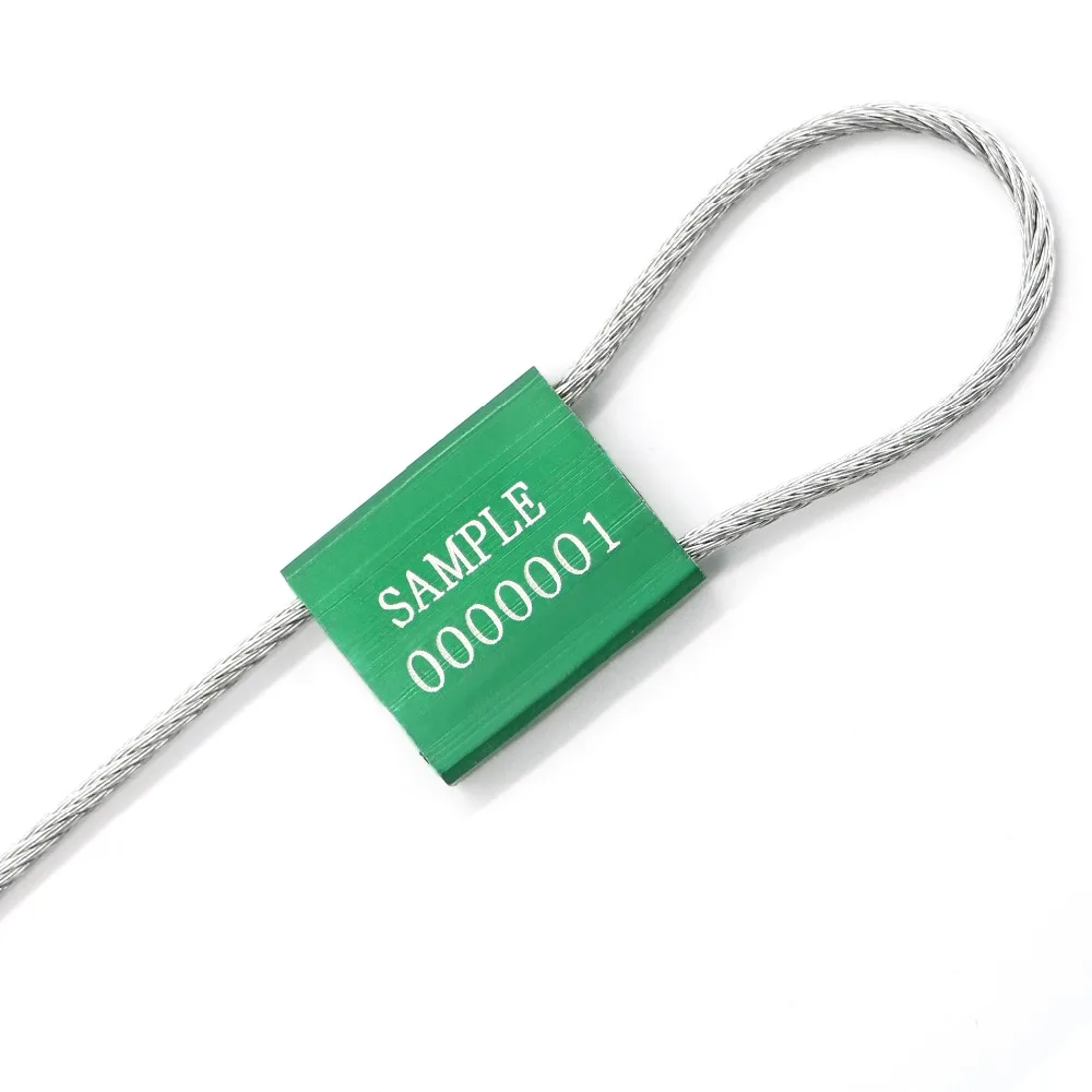 

JCCS007 customized length of cable seal anti tamper cable lock for shipping company 100pcs