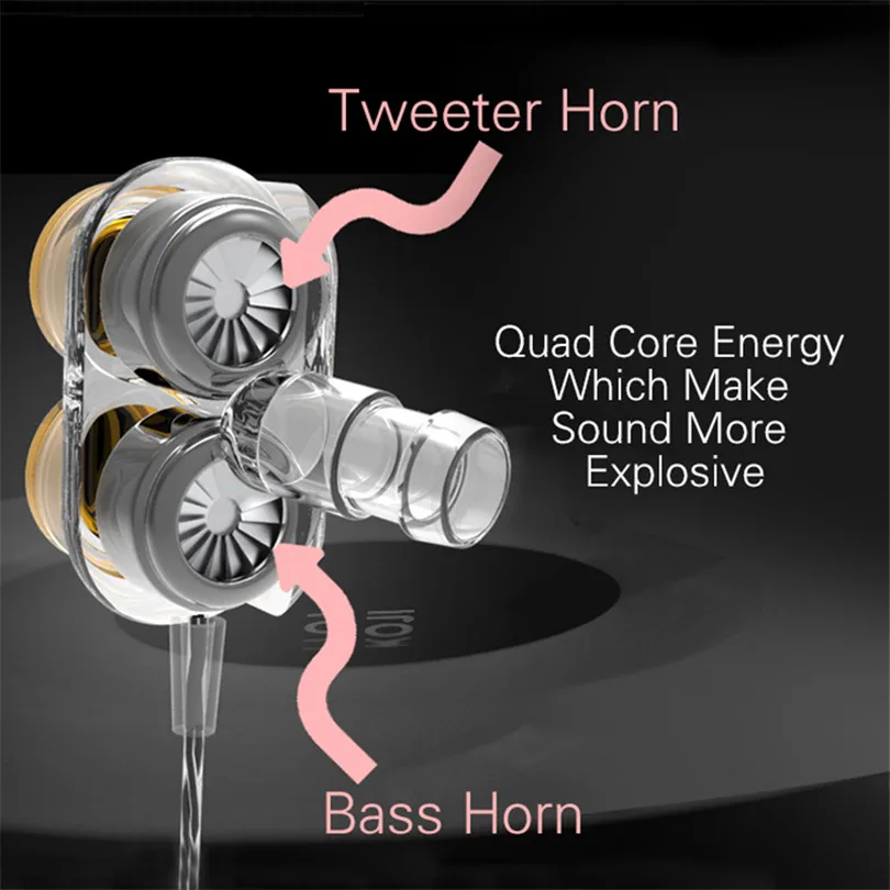 Bass  Earphone with Microphone Headset Memory Foam Earbuds noise Sound quality Ear Hook01